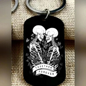 Skeleton Lover love forever couple hot sexy Keychain